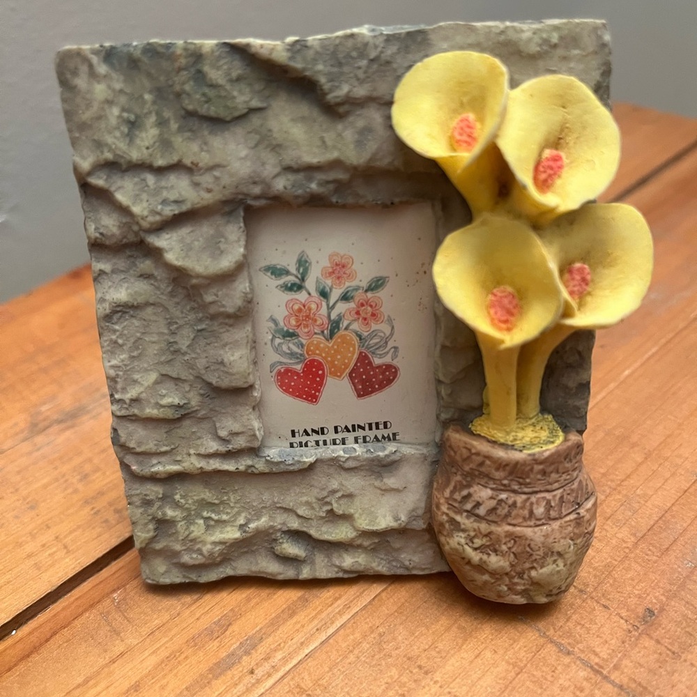 Hand Painted Flower Mini Picture Frame